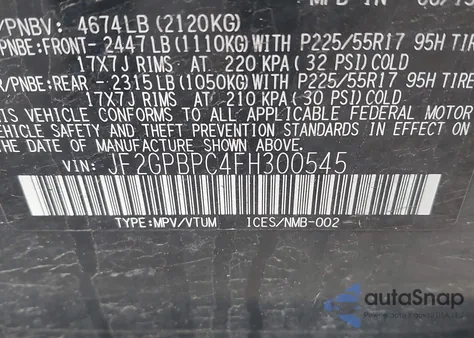 2015 Subaru Xv Crosstrek Hybrid Touring from USA, damaged, VIN JF2GPBPC4FH300545